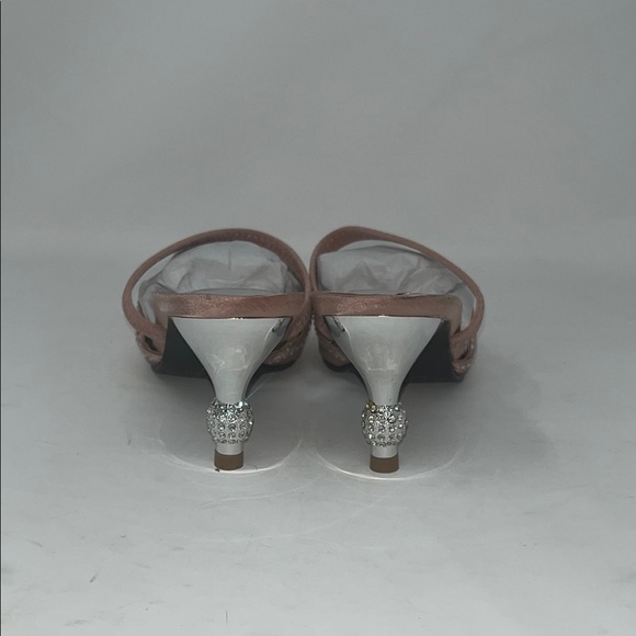 Bronze Beaded Mules by EY Boutique SZ  7 1/2 - Picture 3 of 6